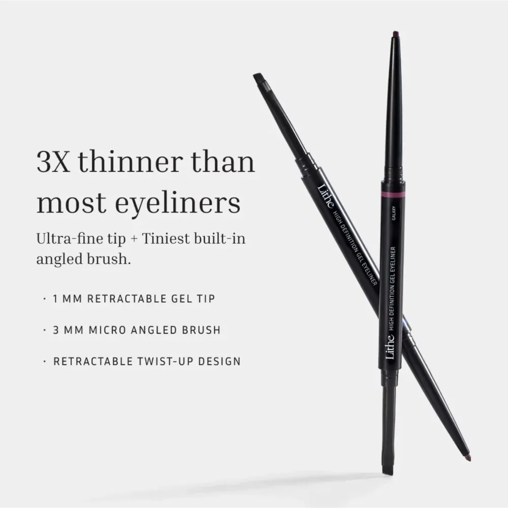 NIB Lithe High Definition Gel Eyeliner Duo in Blueprint & Galaxy